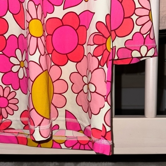 Boden Rashguard Girls Colorful Retro 60s Groovy Floral Swimsuit Long Sleeve - Picture 3 of 7